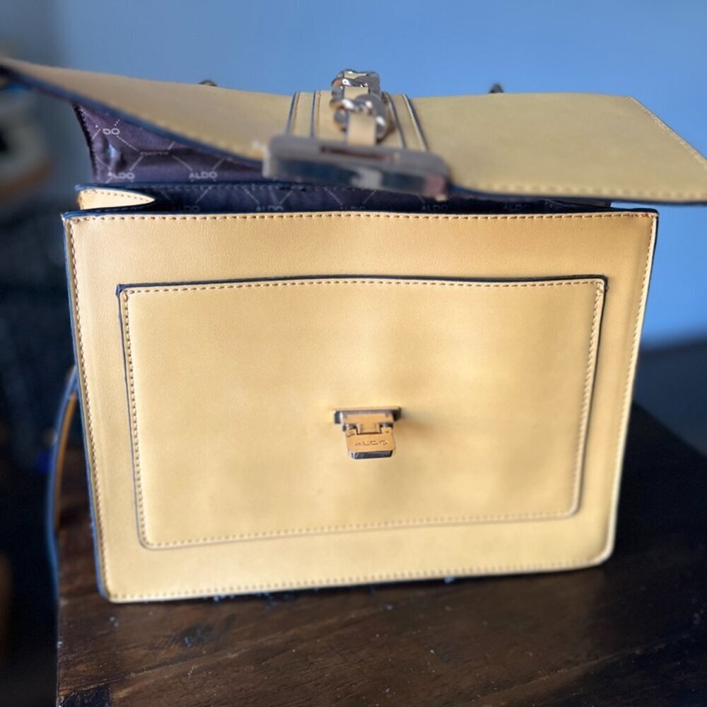 Aldo Yellow Medium Vibrant Crossbody Purse - Picture 8 of 9
